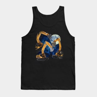 Construction Conqueror Excavator Dreams, Tee Talk Triumph for Builders Tank Top